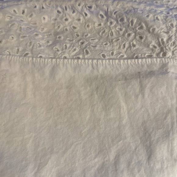 Eliza J white eyelet fit and flare above the knee cotton sleeveless dress Sz 6 - Picture 7 of 9